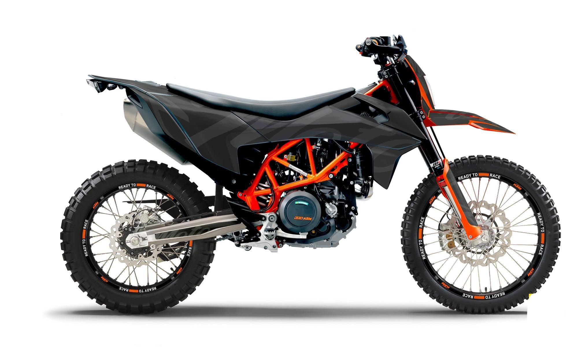 KTM 690 Enduro GRAPHICS - "Script" (Grey) - MotoProWorks