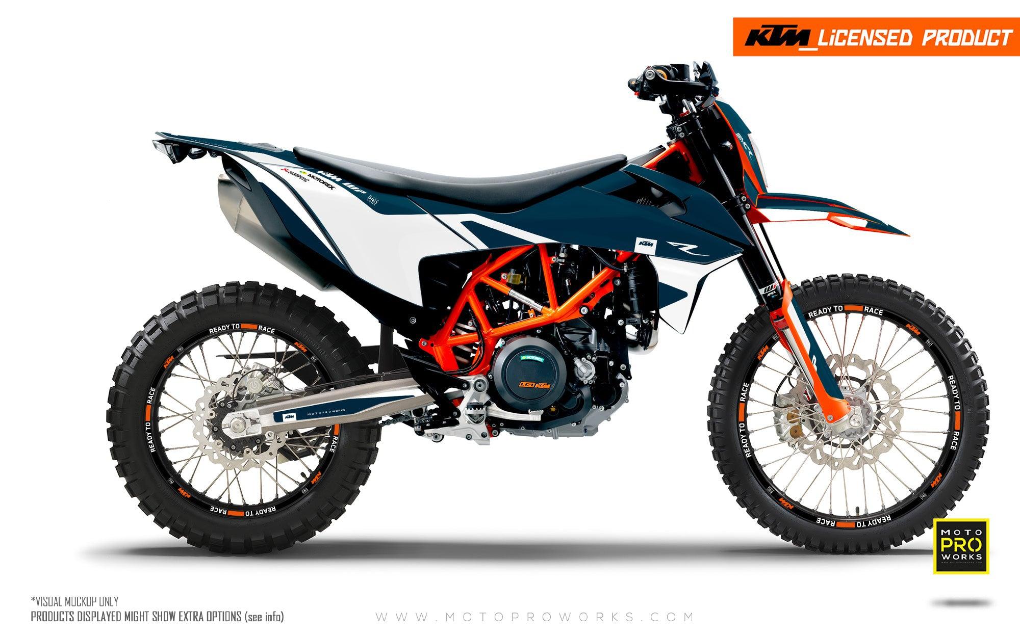 KTM 690 Enduro GRAPHICS - "Carera" (Blue) - MotoProWorks