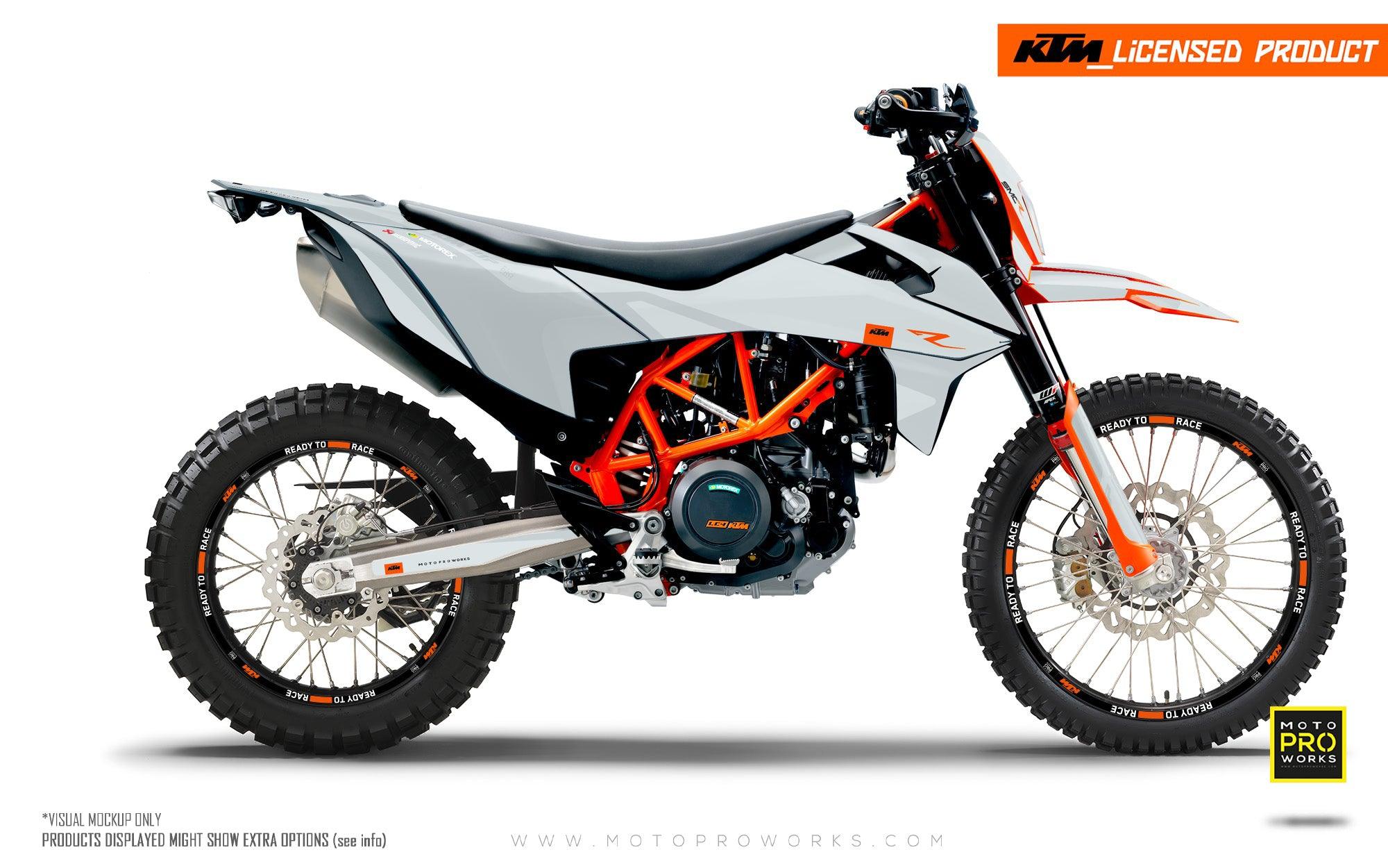 KTM 690 Enduro GRAPHICS - "Carera" (Grey) - MotoProWorks