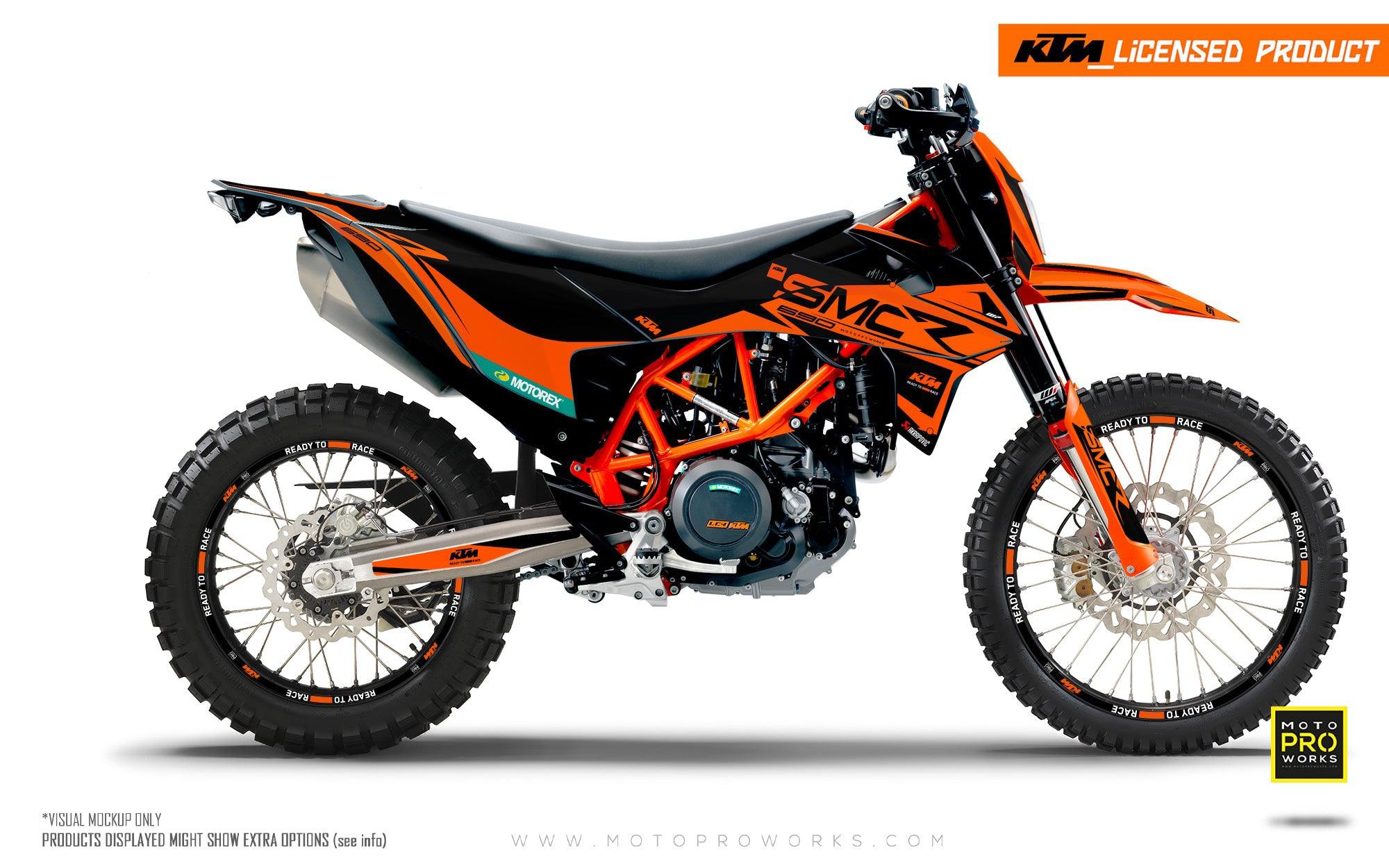 KTM 690 Enduro GRAPHICS - "Racer" (Black/Orange) - MotoProWorks