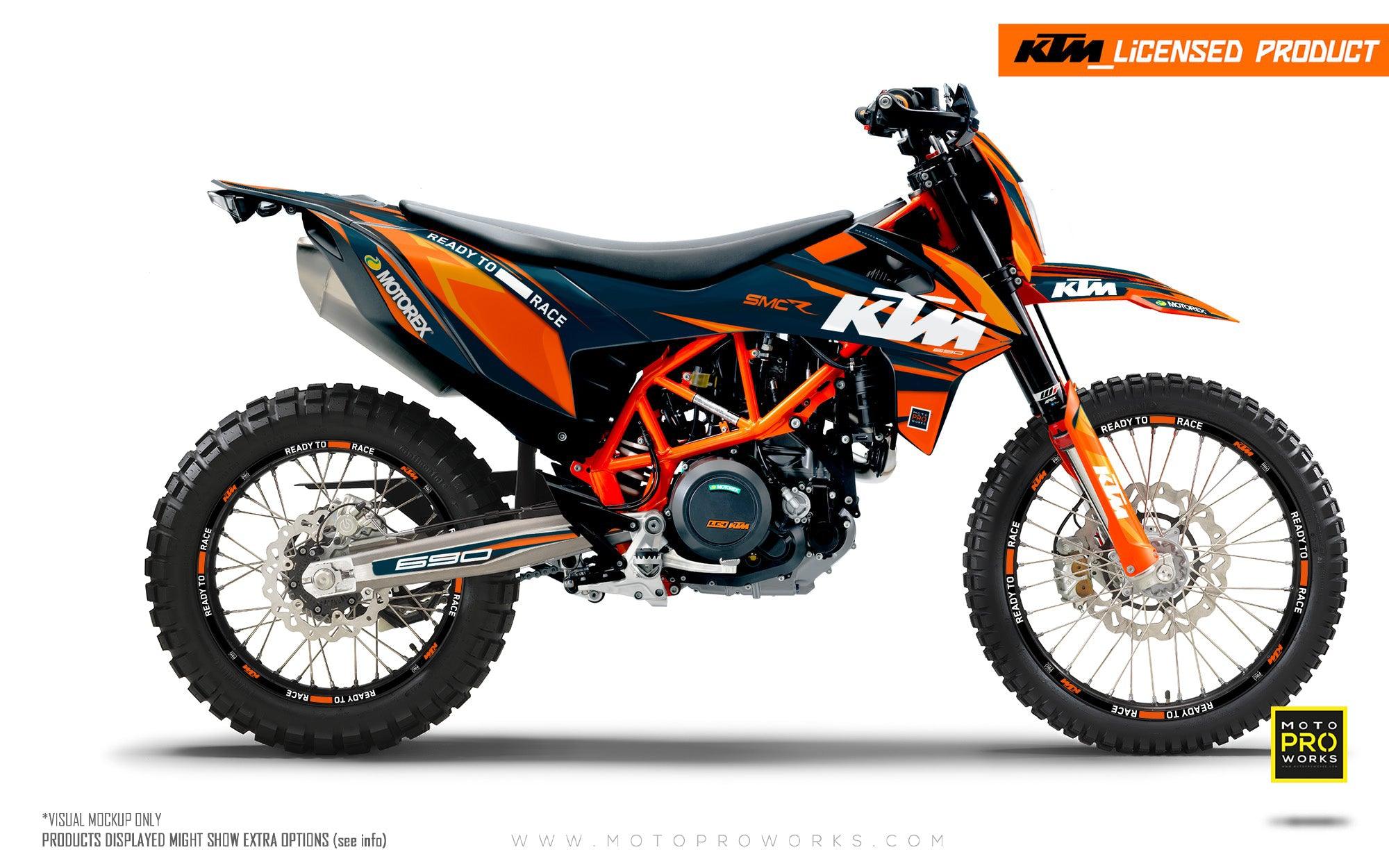 KTM 690 Enduro GRAPHICS - "Colibri" (Orange) - MotoProWorks