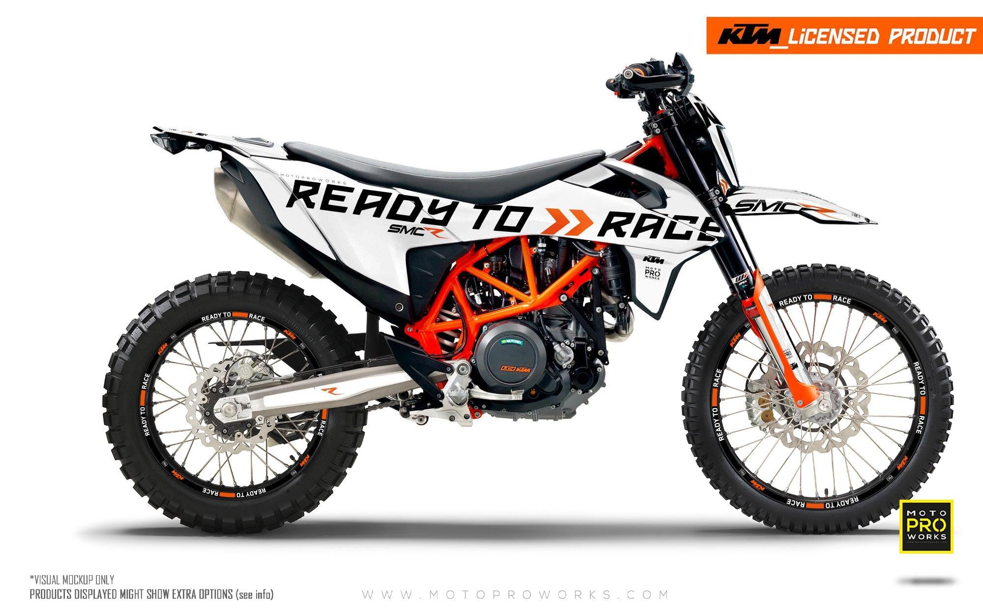 KTM 690 Enduro GRAPHICS - "Ready2Race" (White) - MotoProWorks