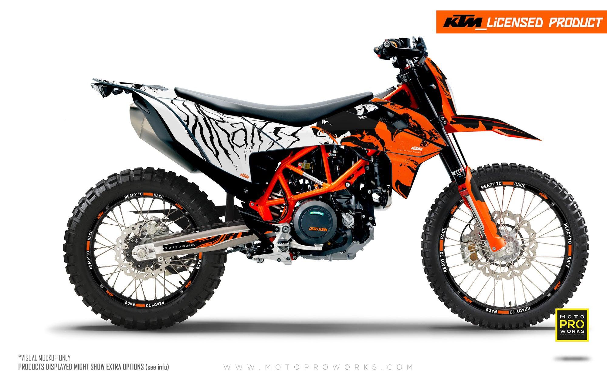 KTM 690 Enduro GRAPHICS - "Wraith" (Orange) - MotoProWorks