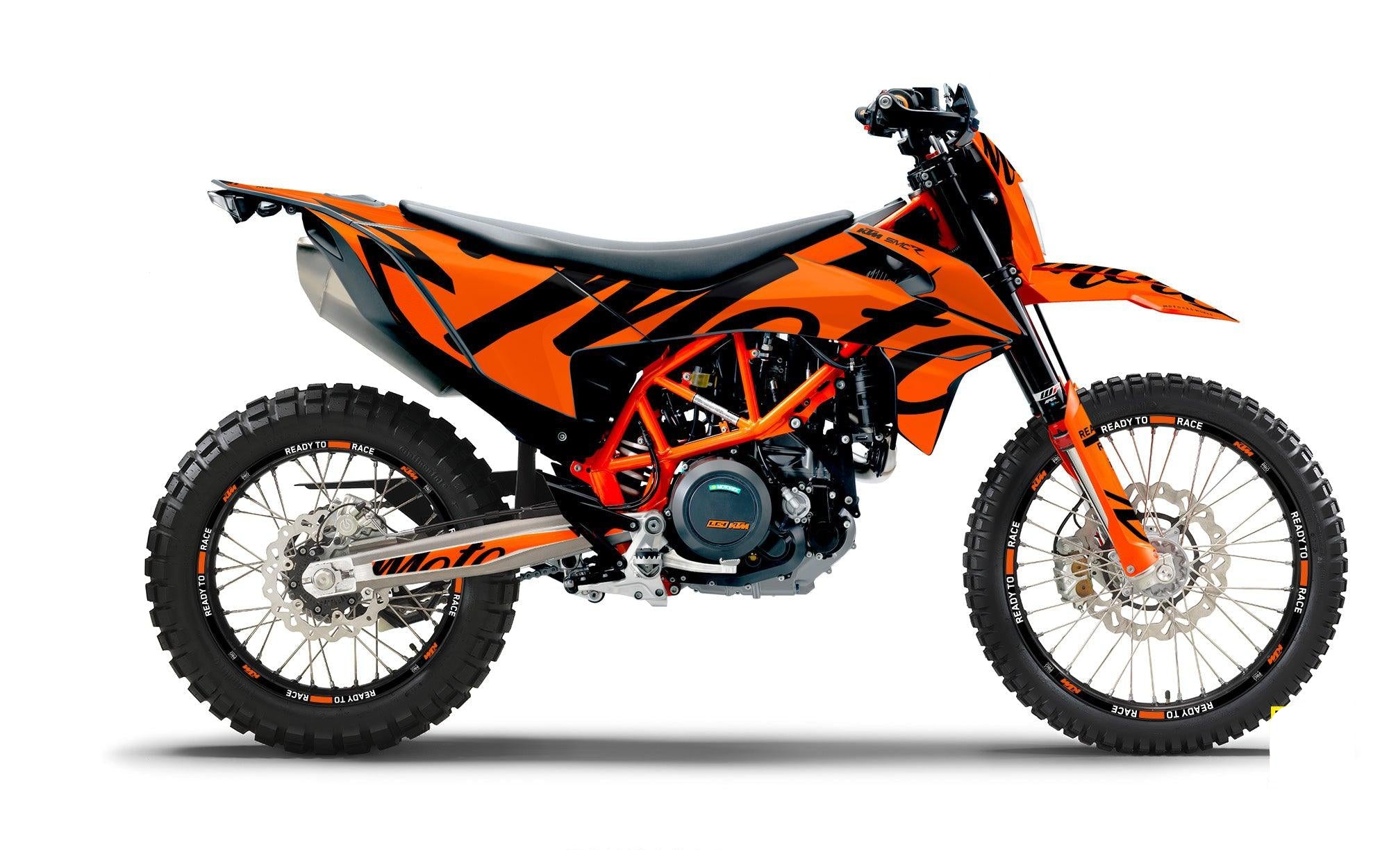 KTM 690 Enduro GRAPHICS - "Script" (Orange) - MotoProWorks