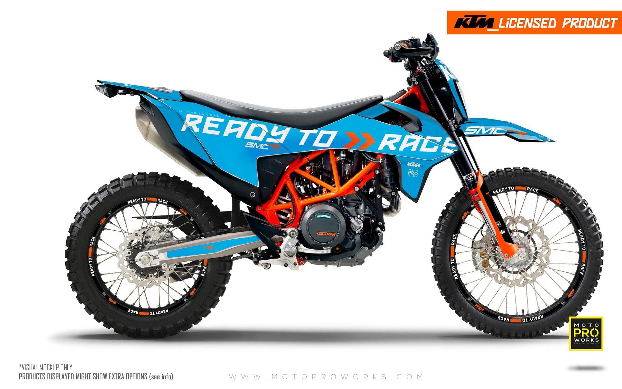 KTM 690 Enduro GRAPHICS - "Ready2Race" (Blue) - MotoProWorks