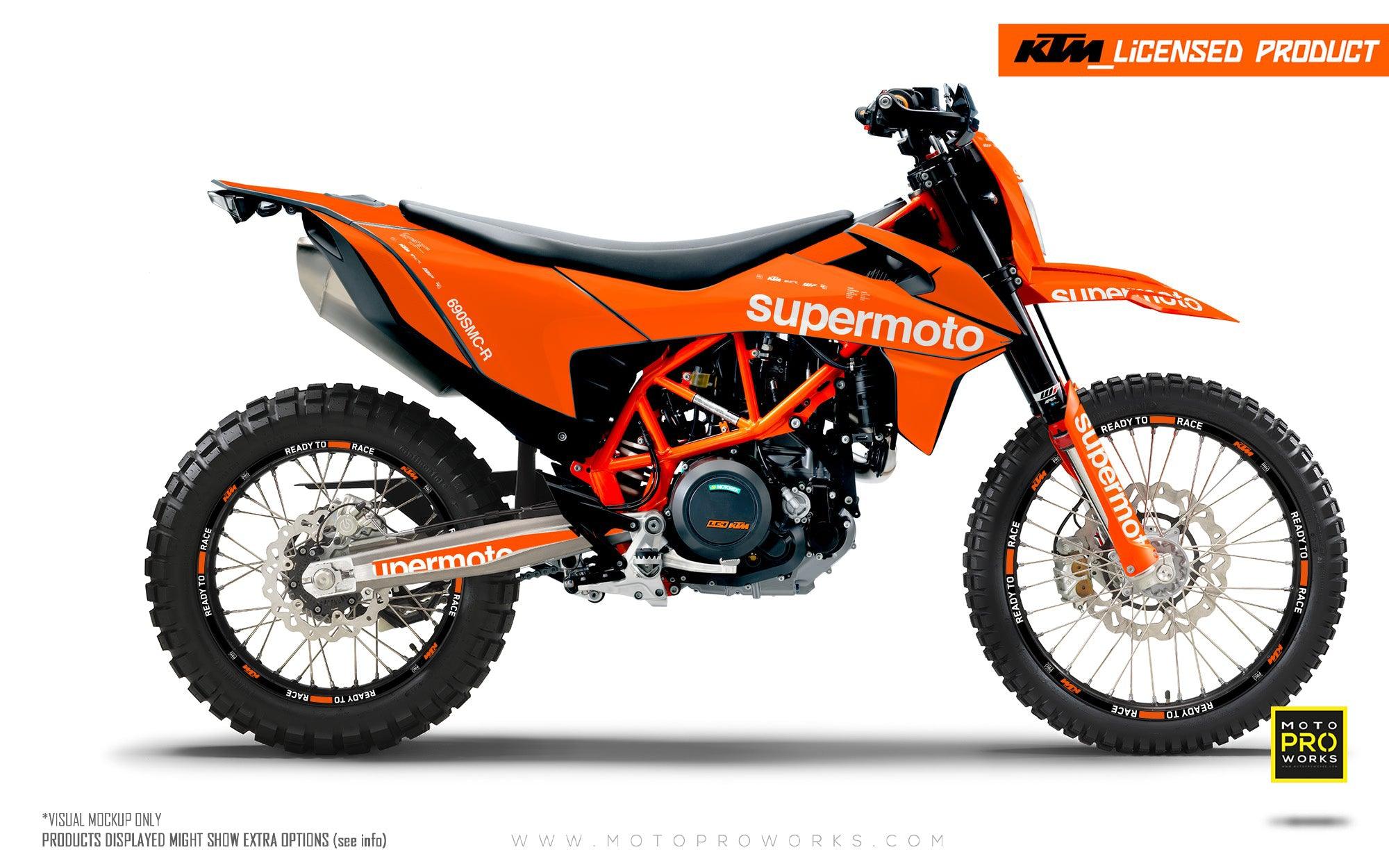 KTM 690 Enduro GRAPHICS - "Type" (Orange) - MotoProWorks