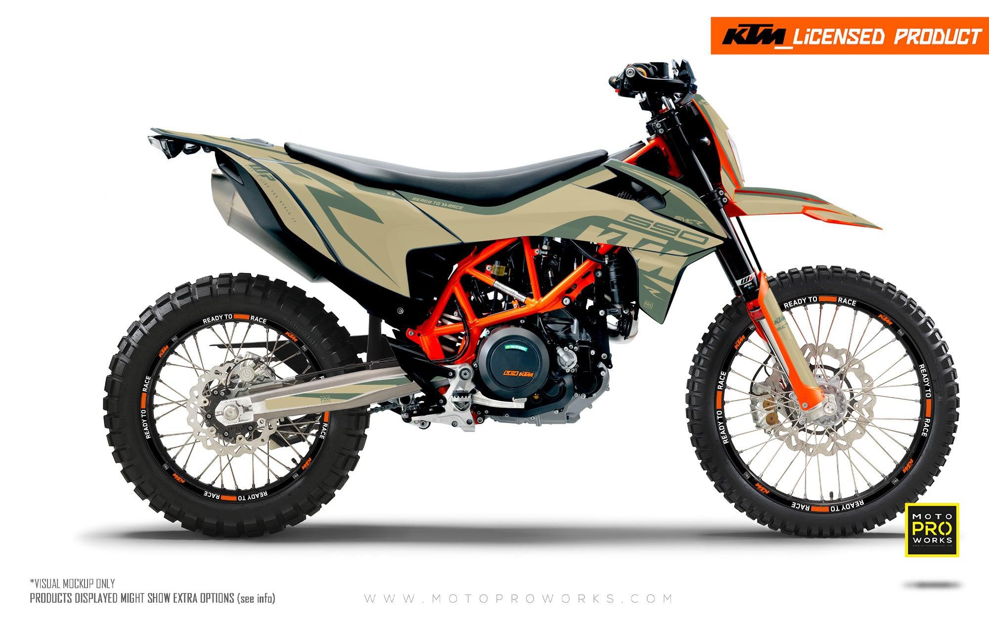 KTM 690 Enduro R GRAPHICS - "Torque" (Solid/Sand) - MotoProWorks