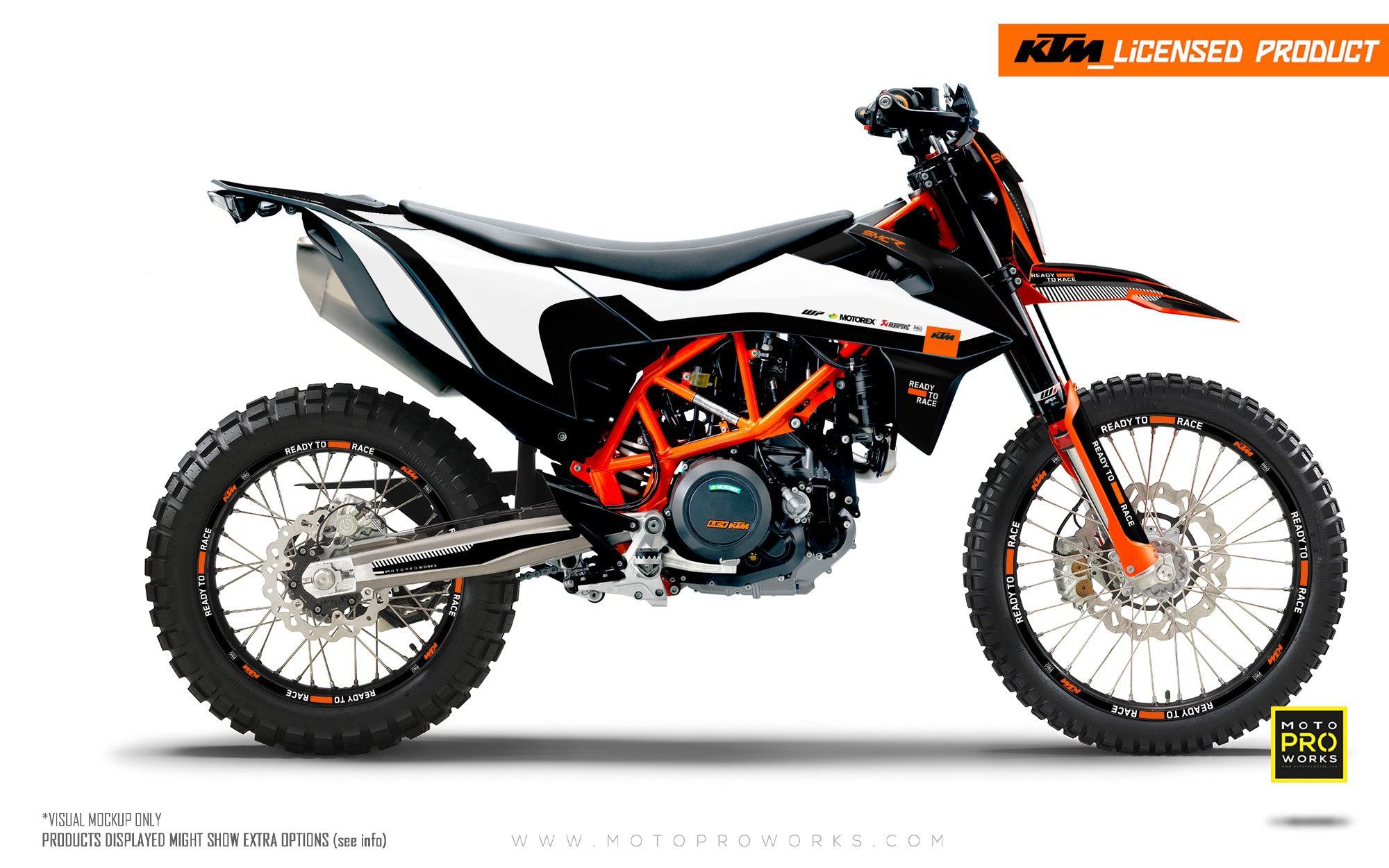 KTM 690 Enduro GRAPHICS - "Sprint" (Black/White) - MotoProWorks