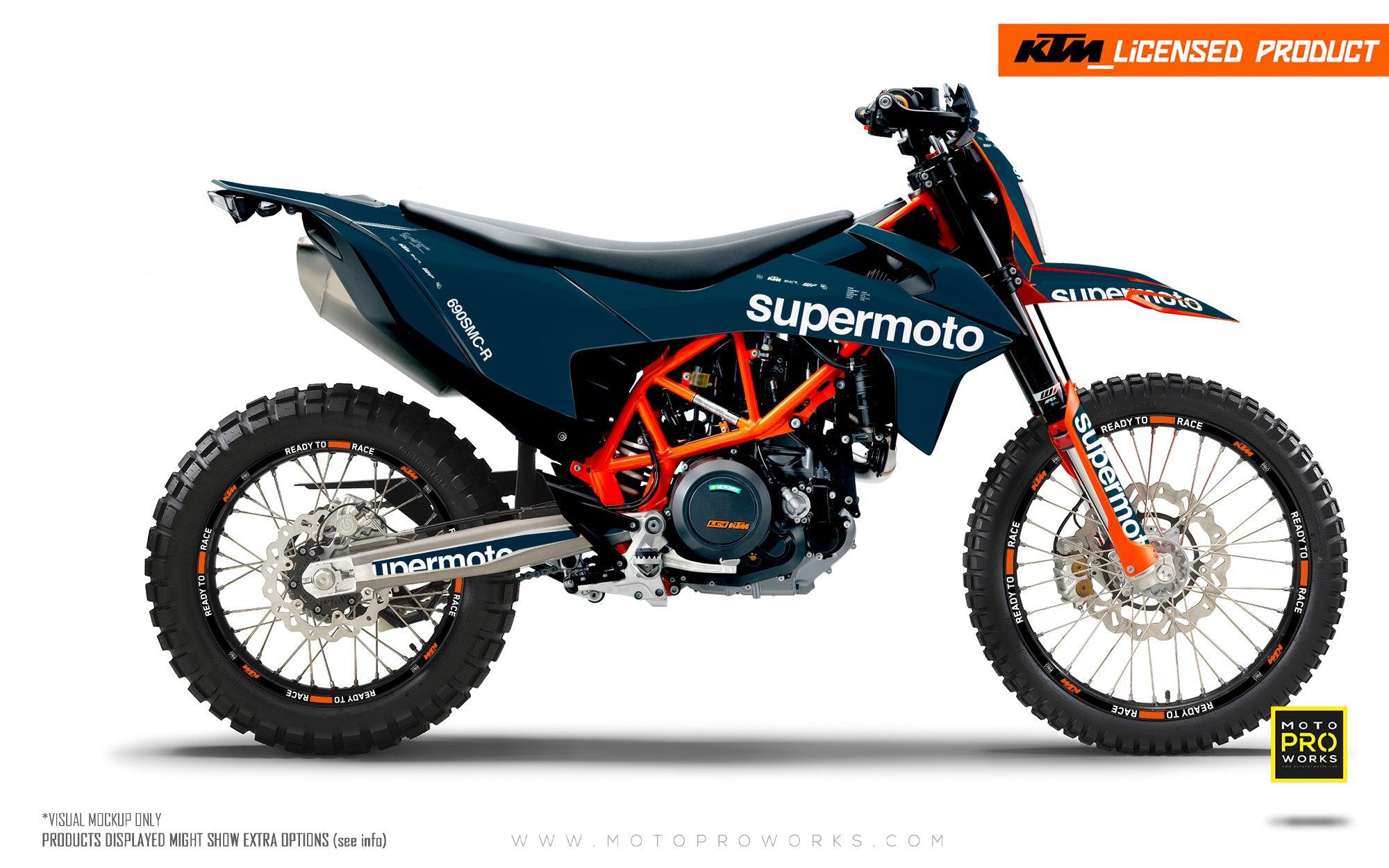 KTM 690 Enduro GRAPHICS - "Type" (Blue) - MotoProWorks