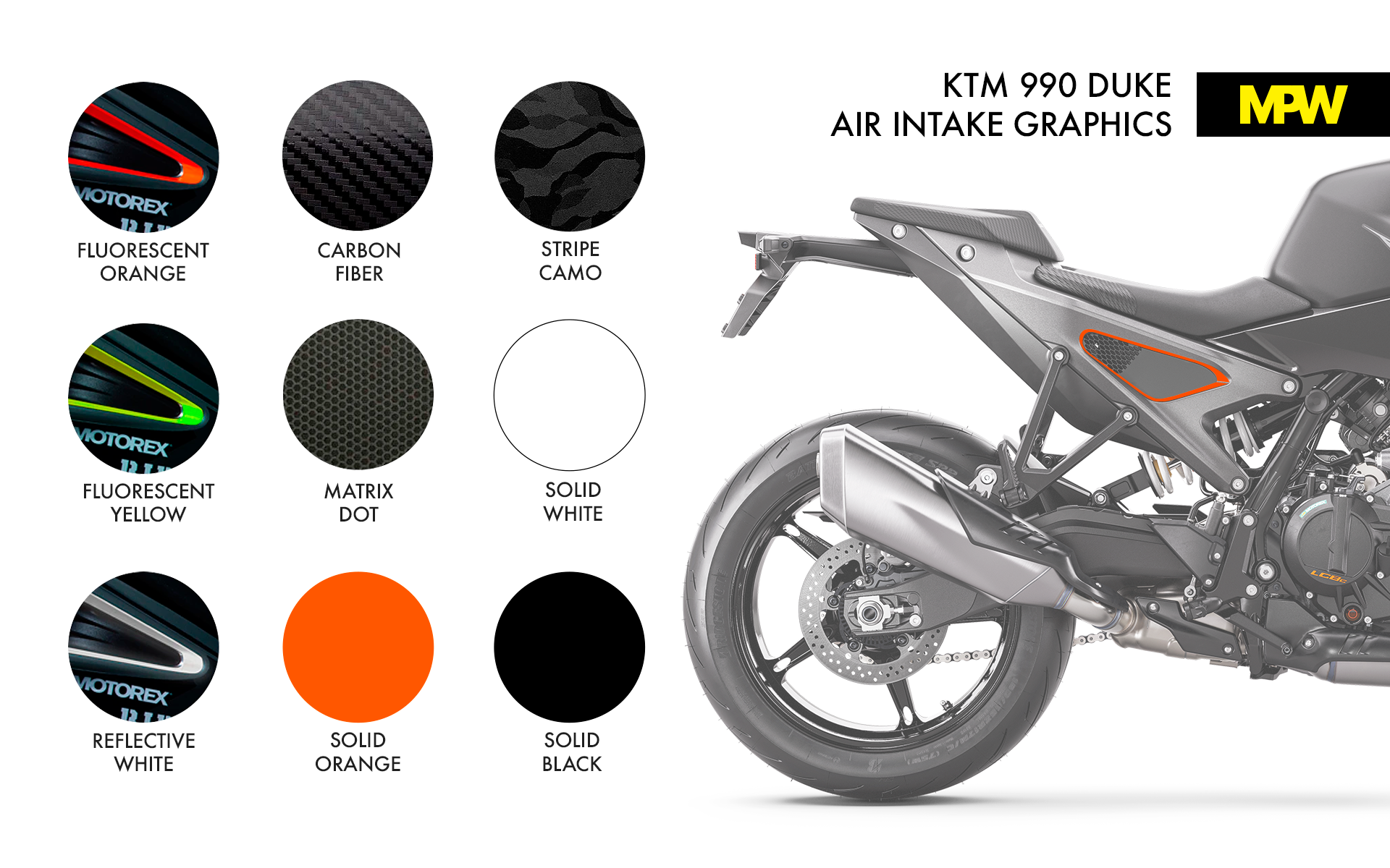 Air Intake Graphics - KTM 990 Duke - MotoProWorks
