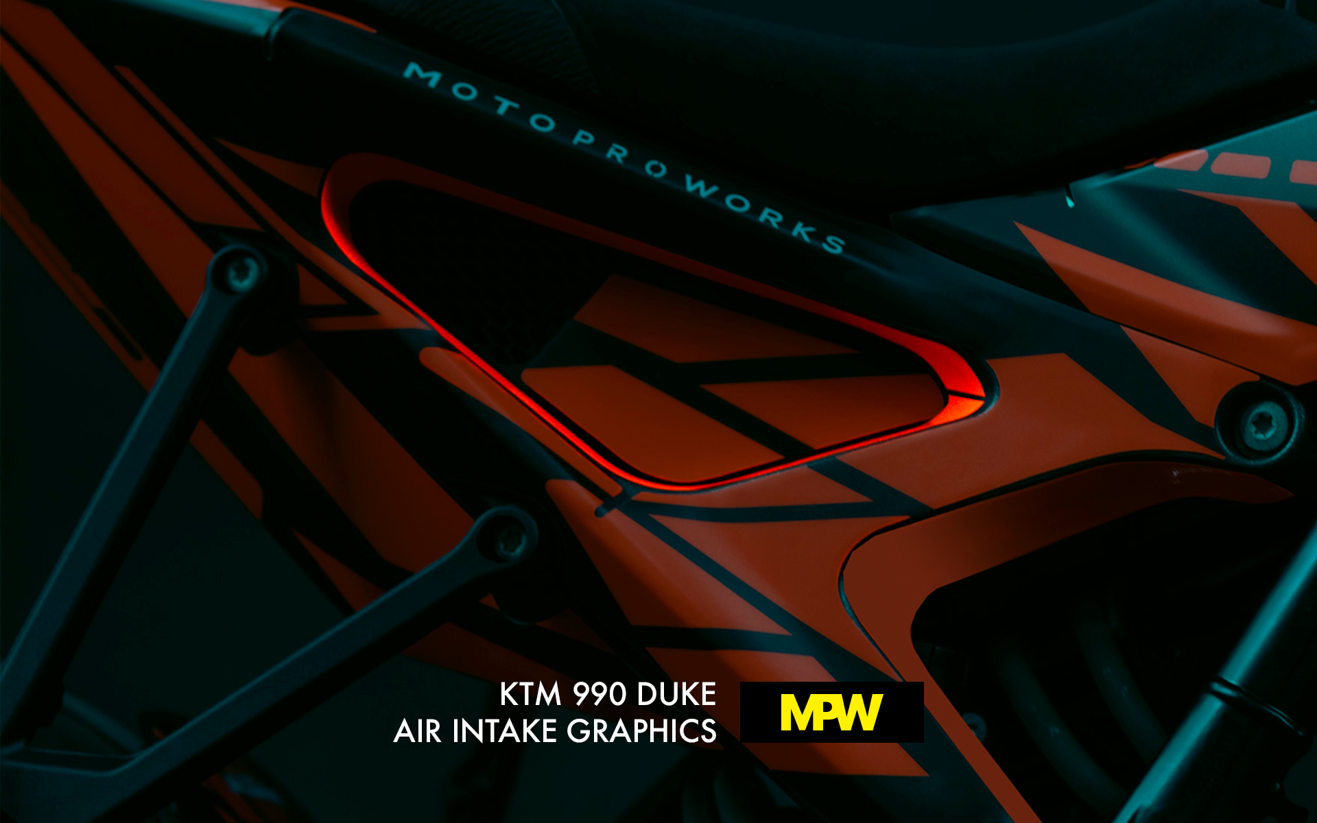 Air Intake Graphics - KTM 990 Duke - MotoProWorks