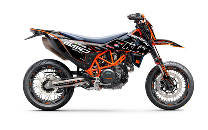 KTM 690 Enduro GRAPHICS - "Corsa" (Black) - MotoProWorks