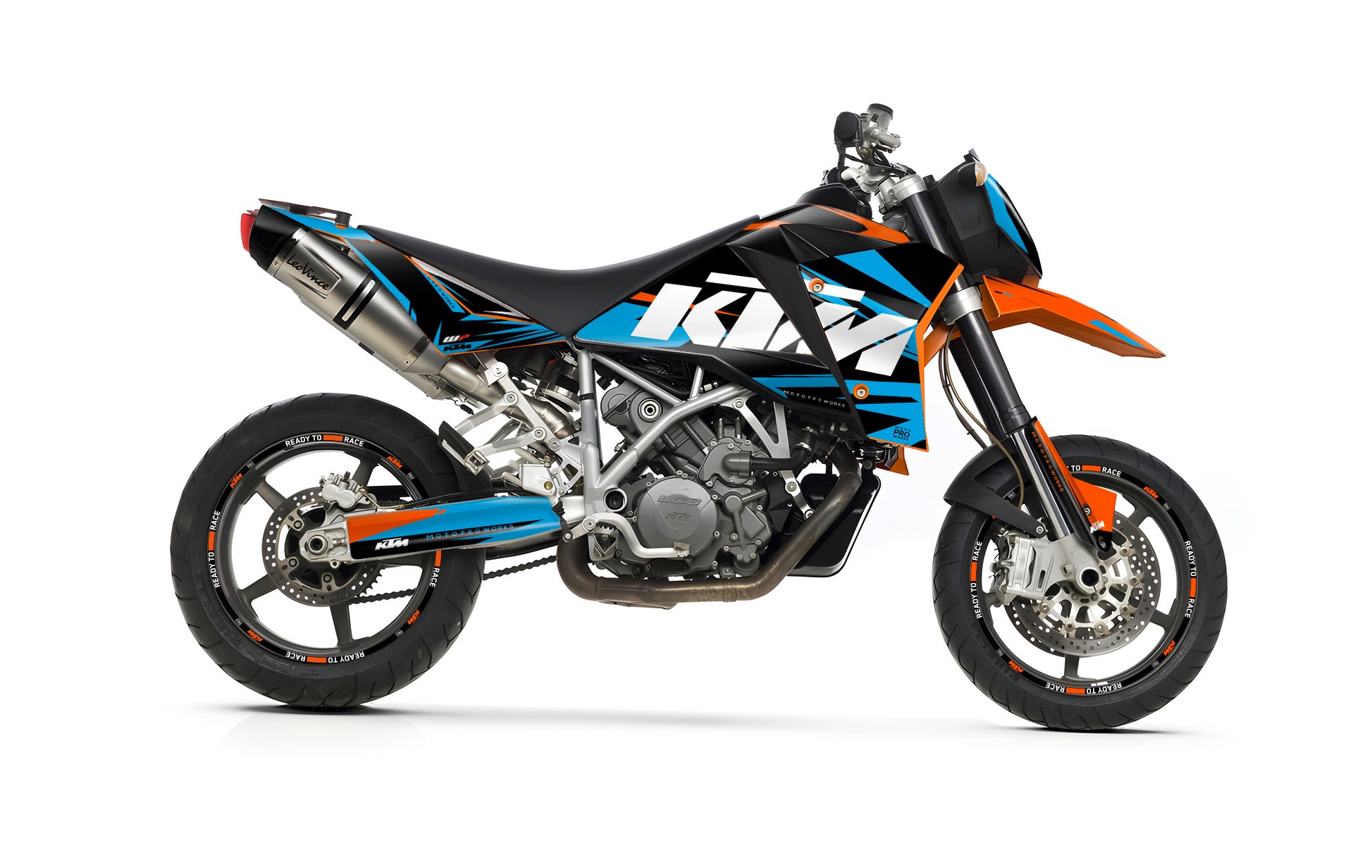 KTM 950 SM / SMR GRAPHICS - "Edge" (Blue) - MotoProWorks