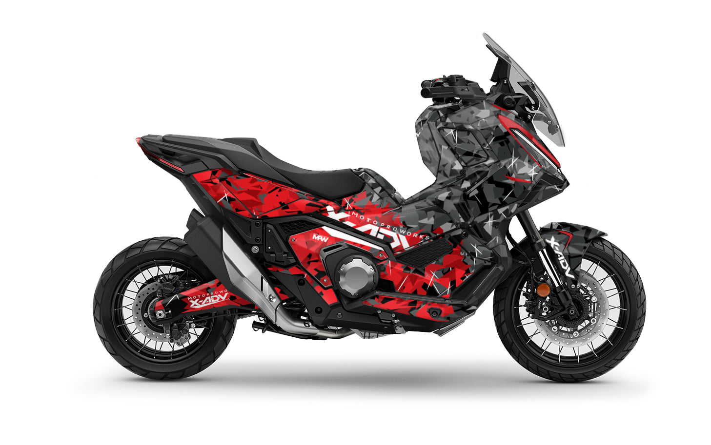 Honda X-ADV Graphics - "Flake" (Black/Red)