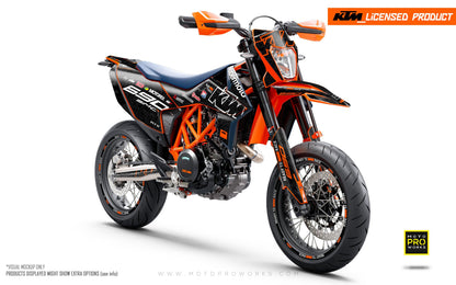 KTM 690 Enduro GRAPHICS - "Corsa" (Black/Damascus) - MotoProWorks