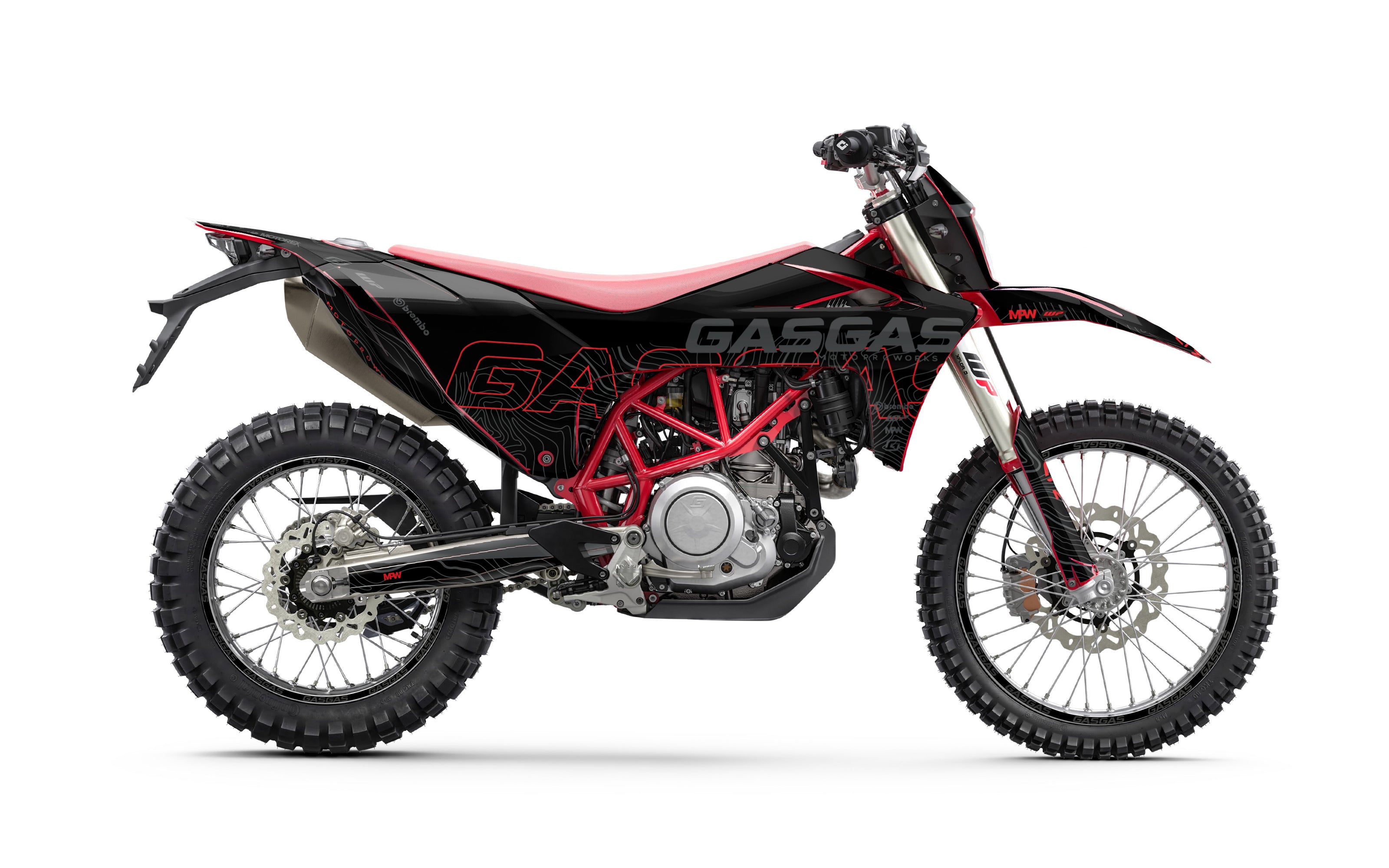 GASGAS ES 700 GRAPHICS - "Motograph" (Black) - MotoProWorks