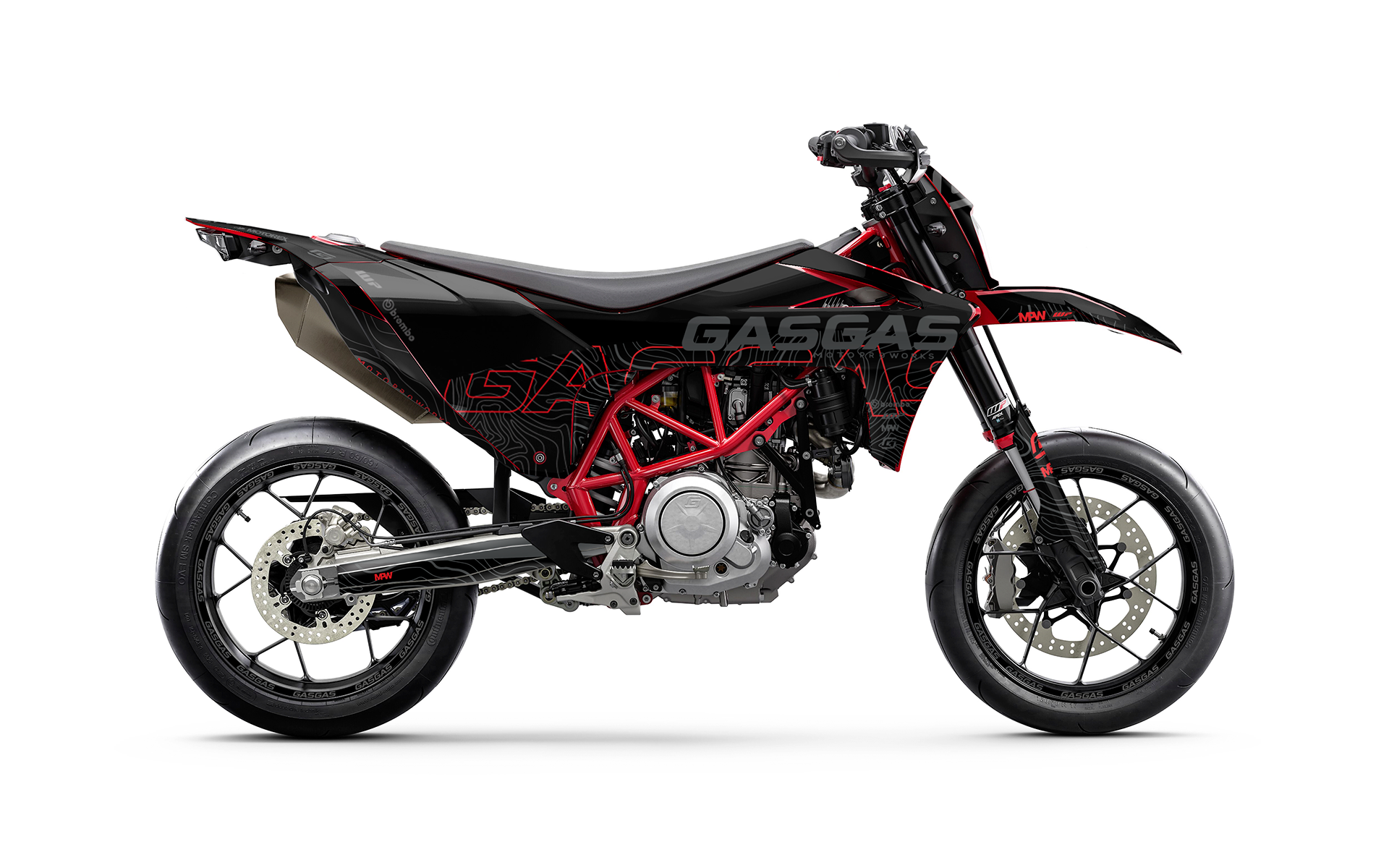 GASGAS SM 700 GRAPHICS - "Motograph" (Black) - MotoProWorks