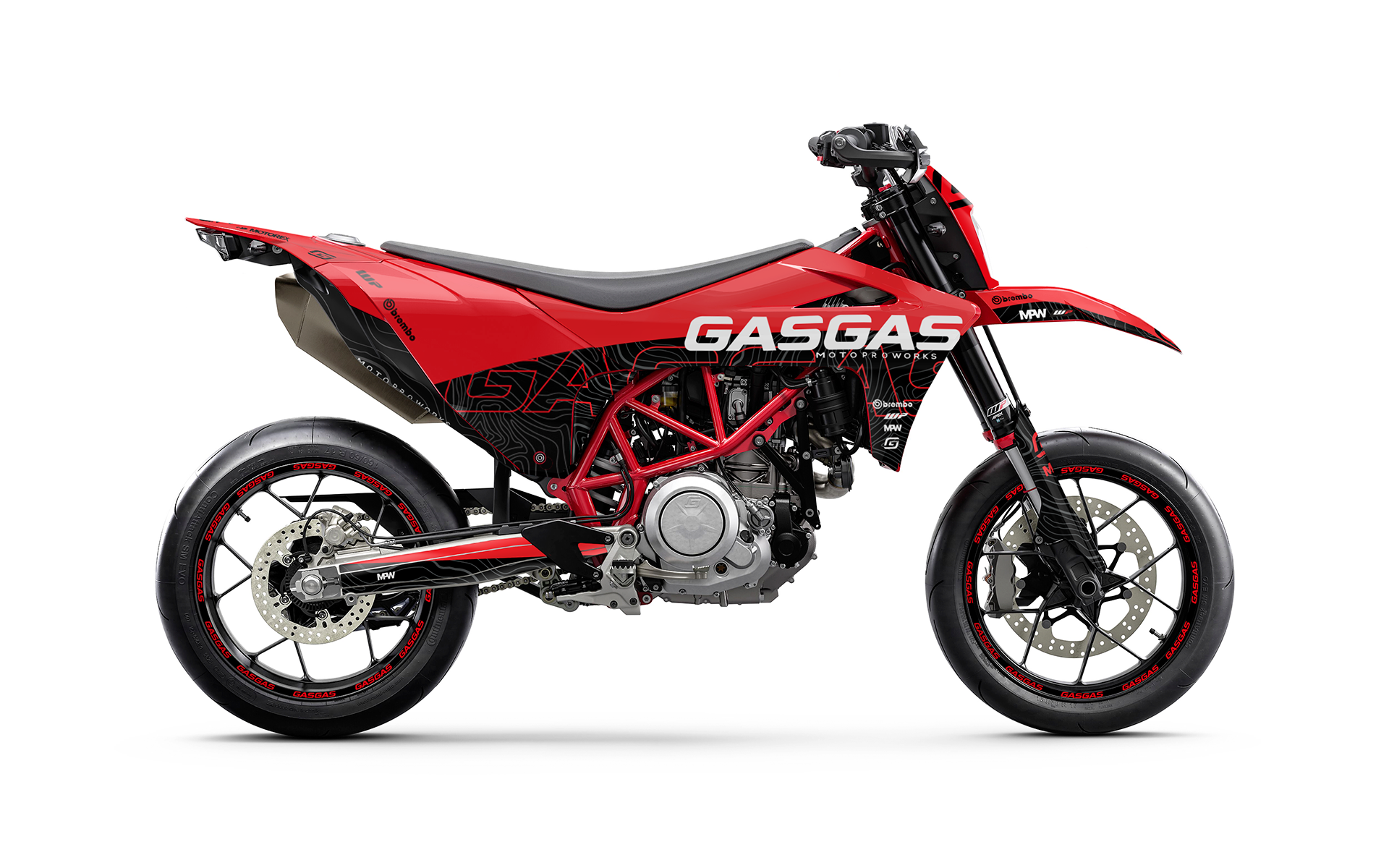 GASGAS SM 700 GRAPHICS - "Motograph" (Red/Black) - MotoProWorks