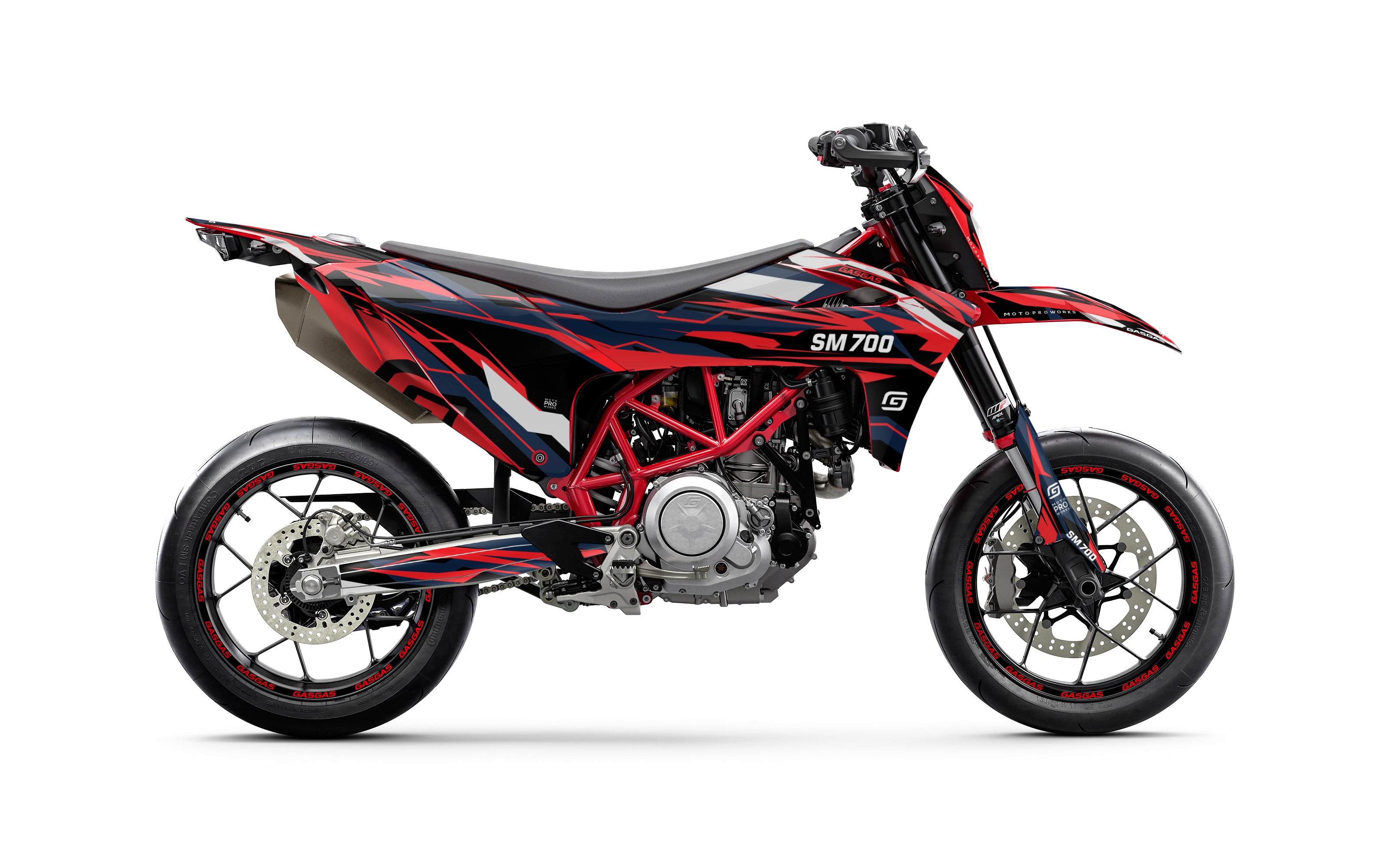 GASGAS SM 700 GRAPHICS - "Ripple" (Red) - MotoProWorks