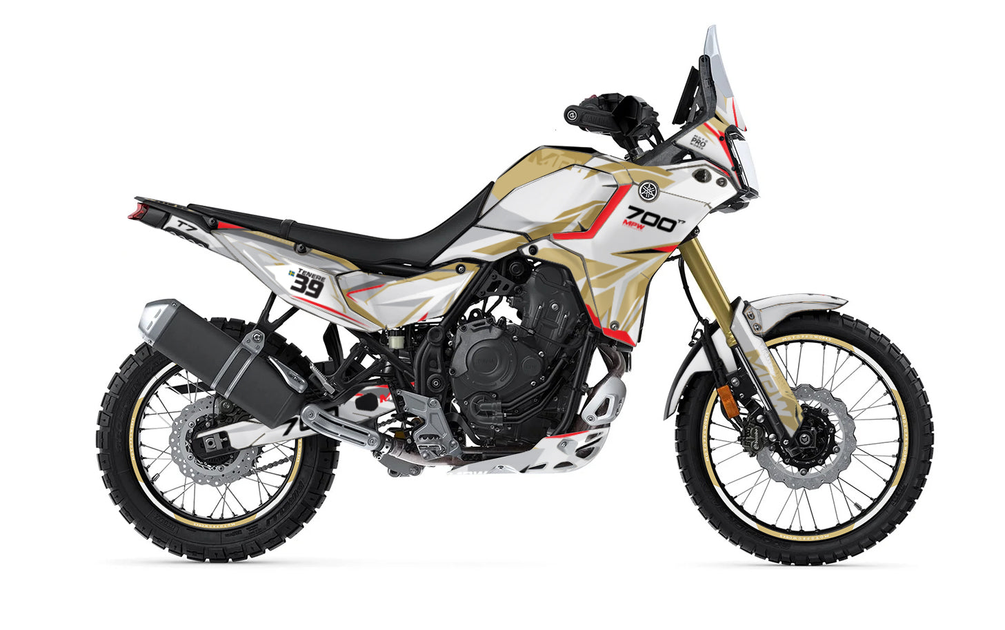 Kits Déco Yamaha Tenere 700 - « Horizon » (Or)
