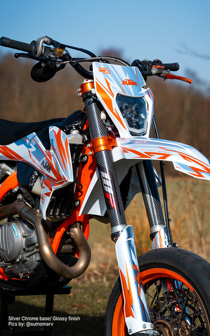 KTM EXC / EXC-F GRAPHICS - “Ripple” (Marv Chrome)