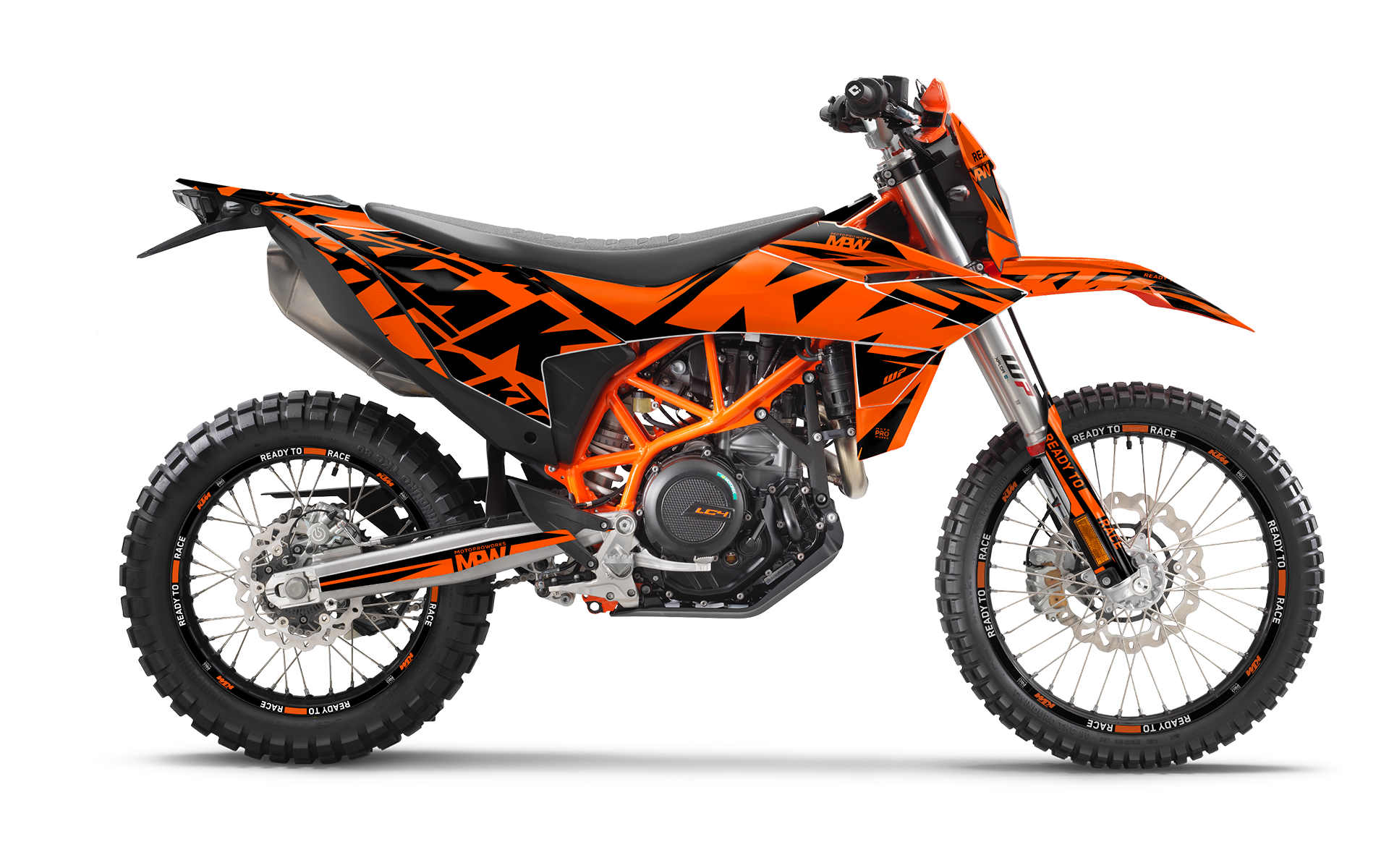 KTM 690 ENDURO R 2026 GRAPHICS - "Kickdrift" (Black/Orange) - MotoProWorks
