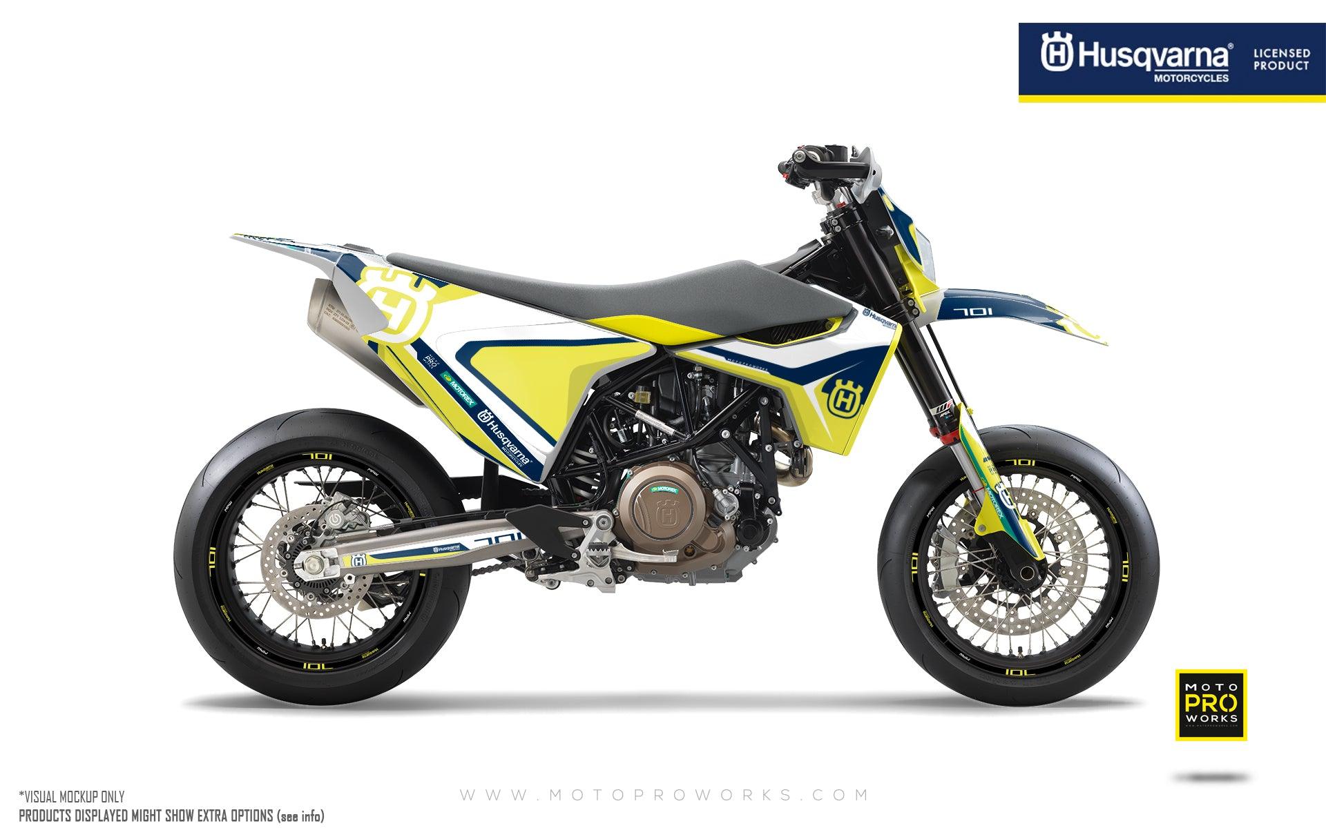 Husqvarna 701 Enduro Graphics - "Kicker" (Yellow) - MotoProWorks