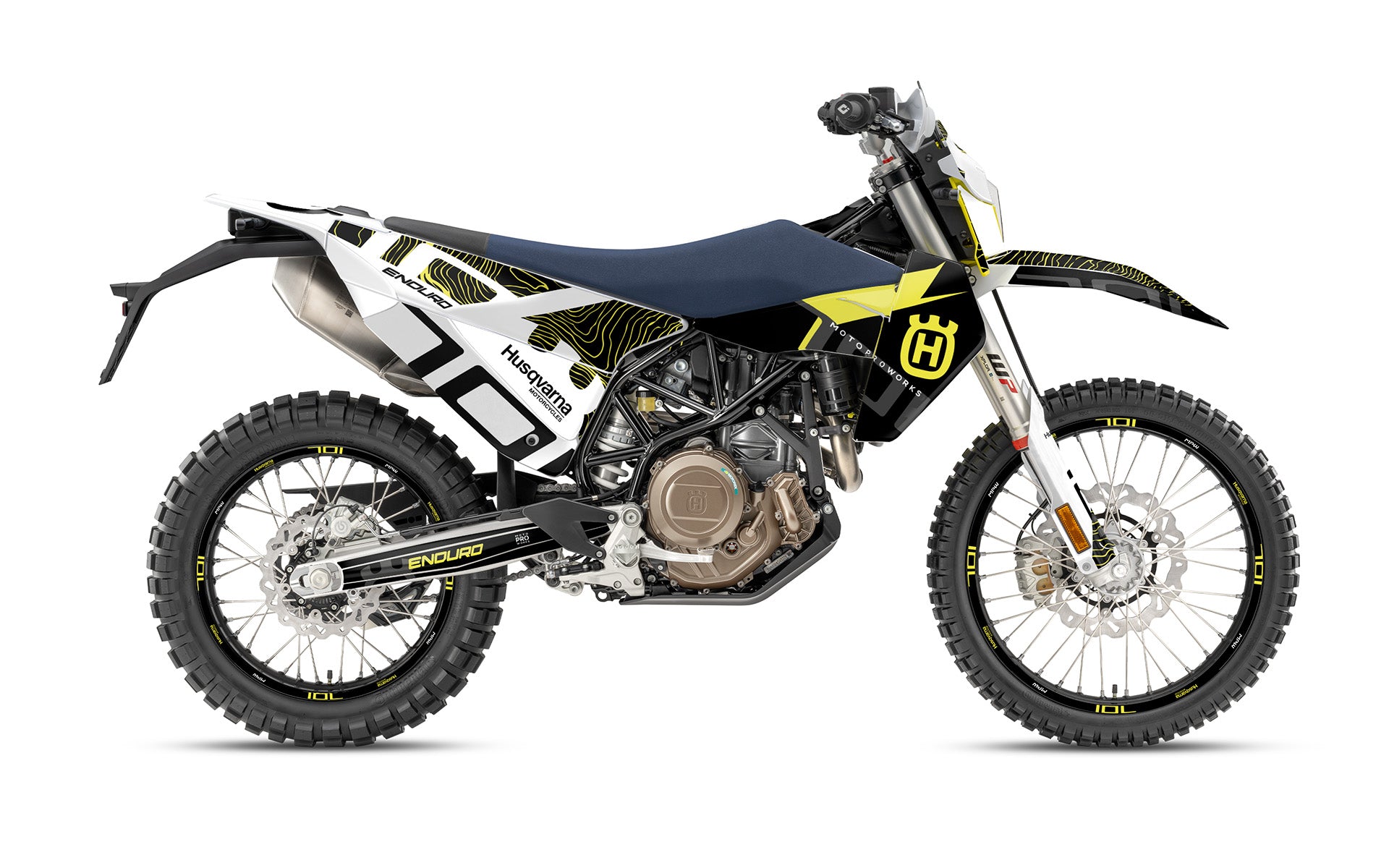 Husqvarna 701 Enduro 2026 GRAPHICS - "Monarch" (Yellow/Pattern) - MotoProWorks