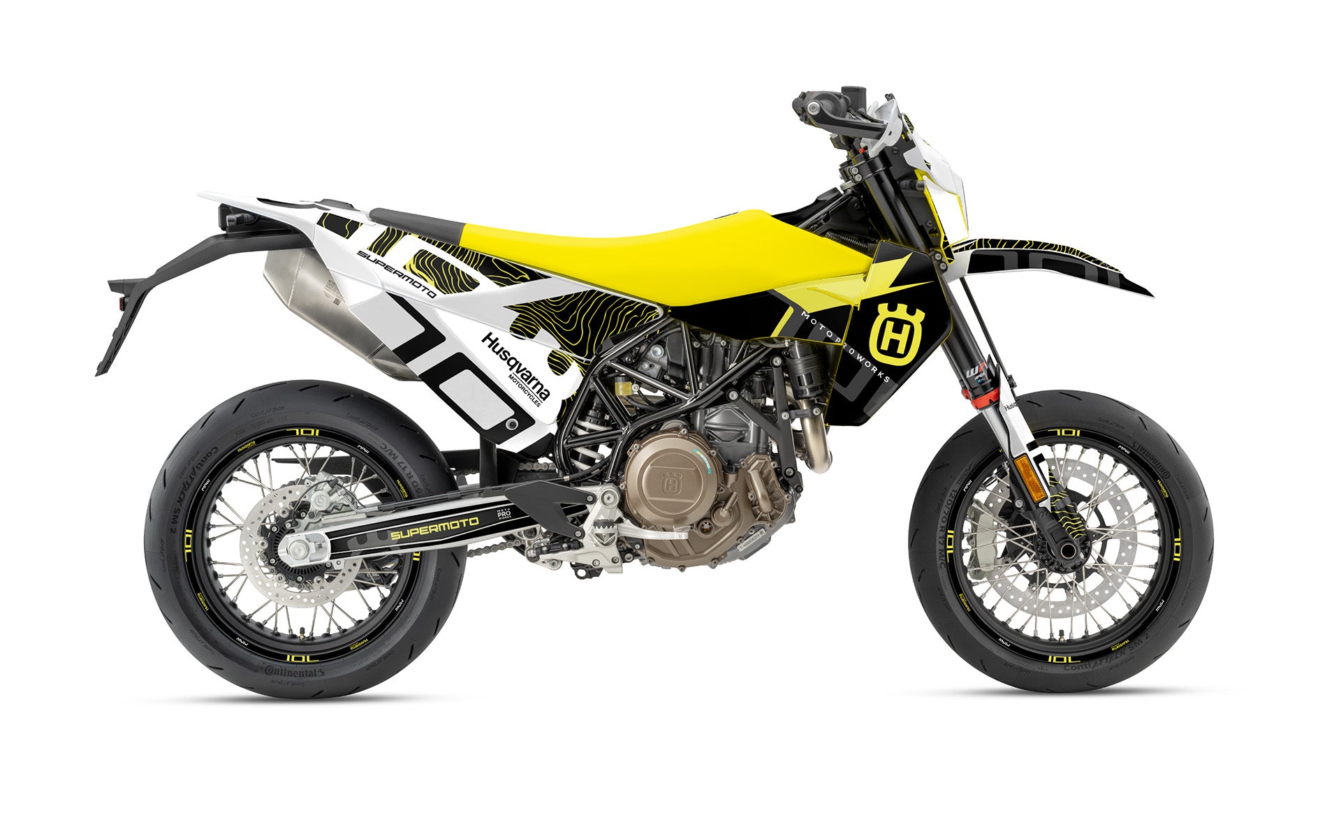 Husqvarna 701 2026 GRAPHICS - "Monarch" (Yellow/Pattern) - MotoProWorks
