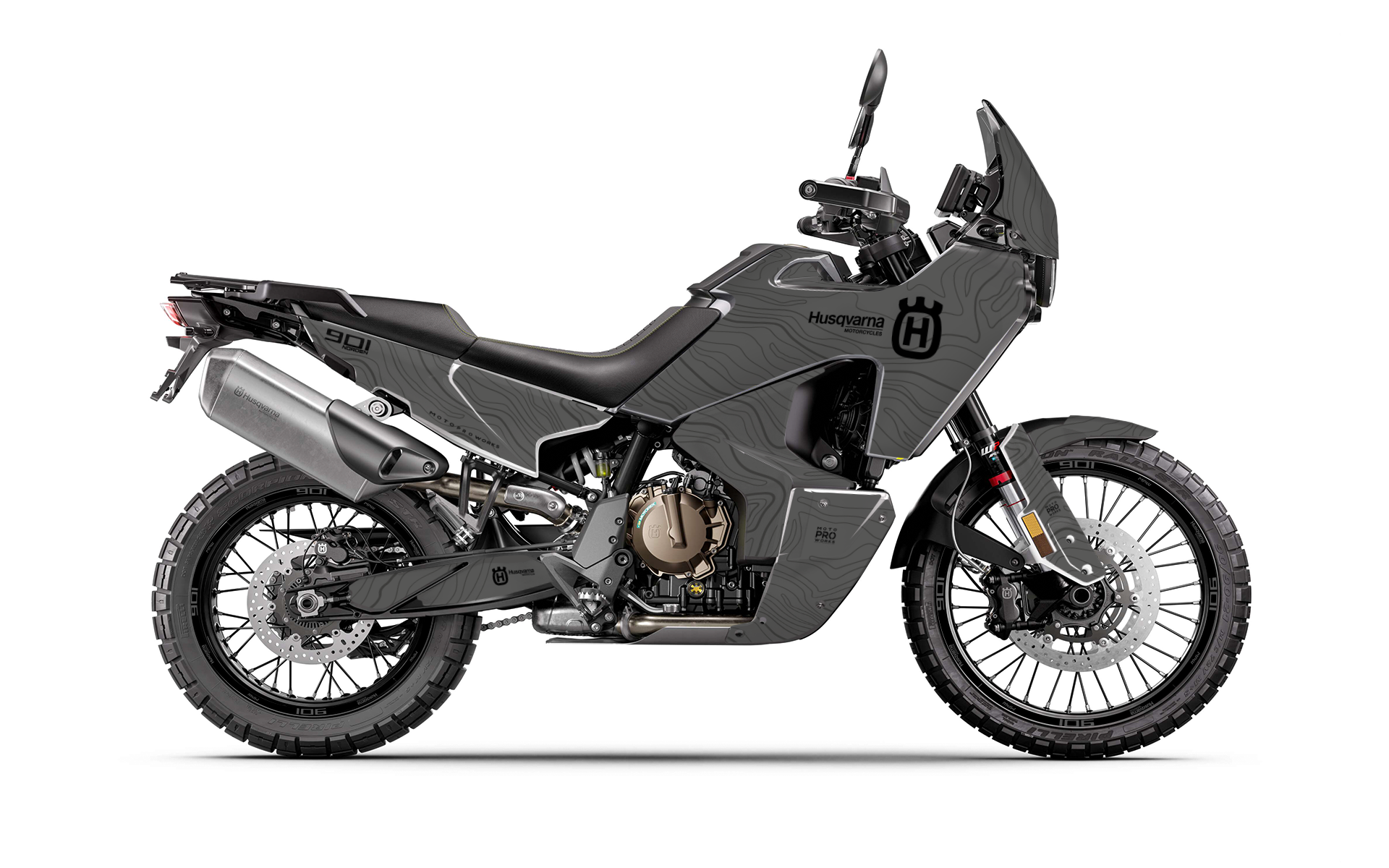 HUSQVARNA Norden 901 GRAPHICS - "Topography" (Grey) - MotoProWorks