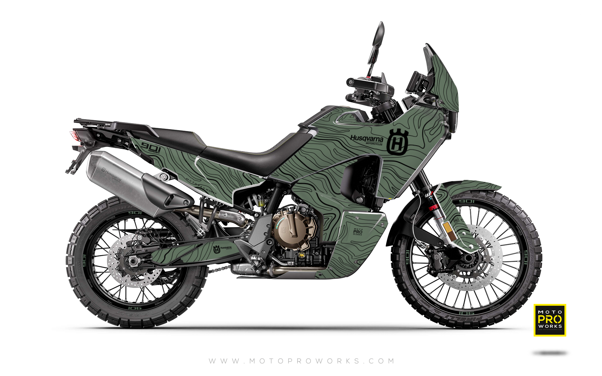 HUSQVARNA Norden 901 GRAPHICS - "Topography" (Moss) - MotoProWorks