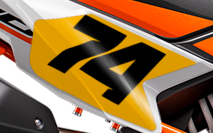 Number Plate Decal Set - KTM 890 SMT - MotoProWorks