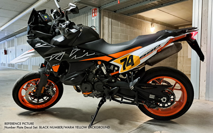 Number Plate Decal Set - KTM 890 SMT - MotoProWorks