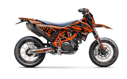 KTM 690 SMC-R GRAPHICS - "Phantom" (Orange) - MotoProWorks