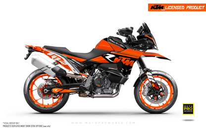 KTM 890 SMT GRAPHICS - "RR-Tech" (Orange) - MotoProWorks