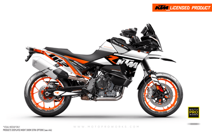 KTM 890 SMT GRAPHICS - "RR-Tech" (White) - MotoProWorks