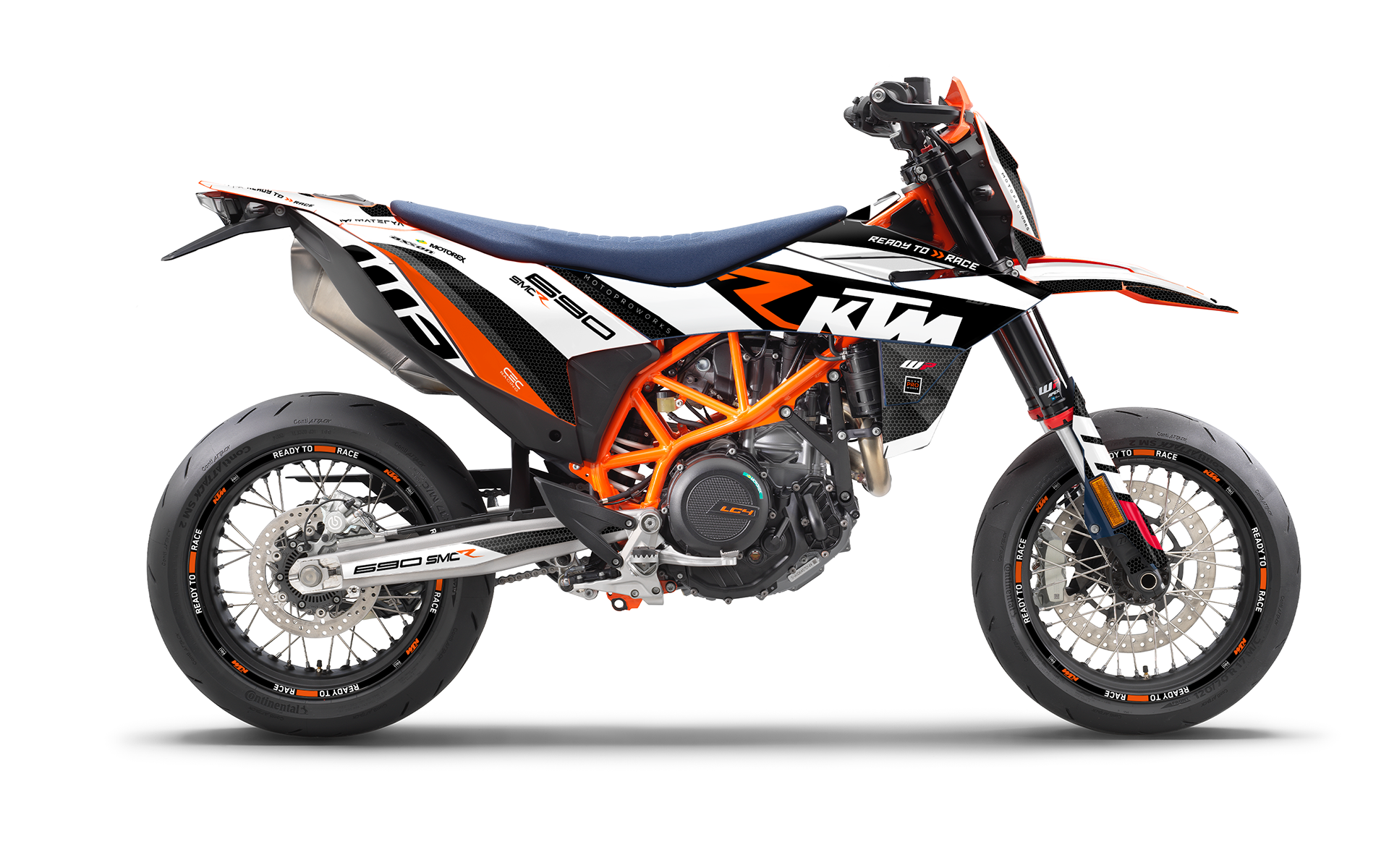 KTM 690 SMC-R 2026 GRAPHICS - "RR-Tech" (White) - MotoProWorks