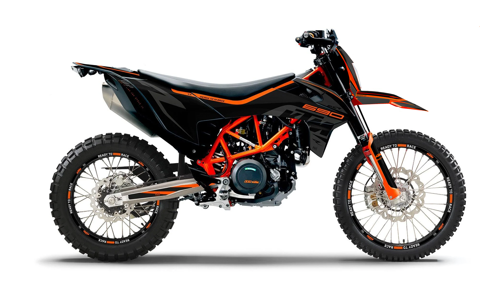 KTM 690 Enduro R GRAPHICS - "Torque" (Solid/Grey/Black) - MotoProWorks