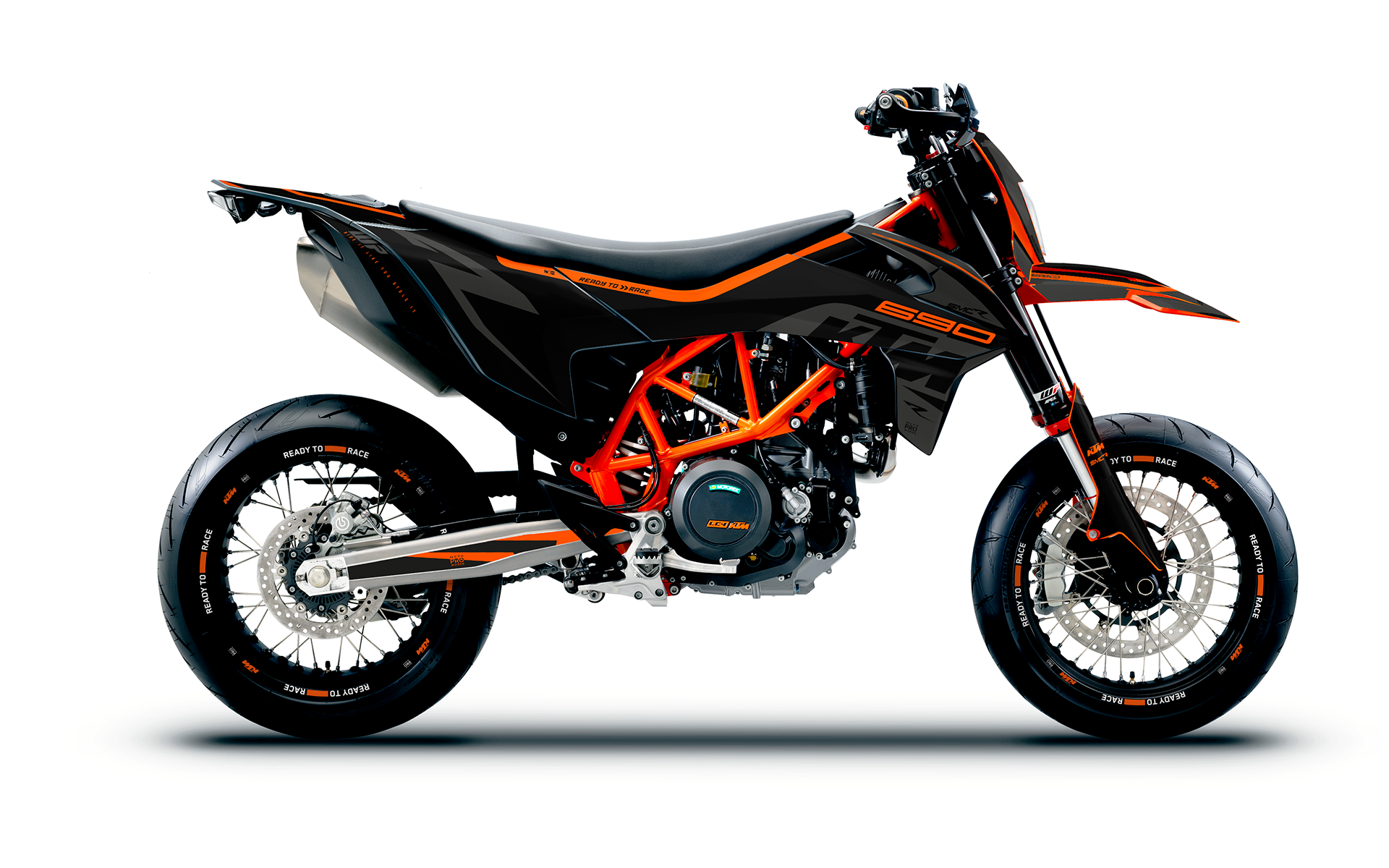 KTM 690 SMC-R GRAPHICS - "Torque" (Solid/Grey/Black) - MotoProWorks