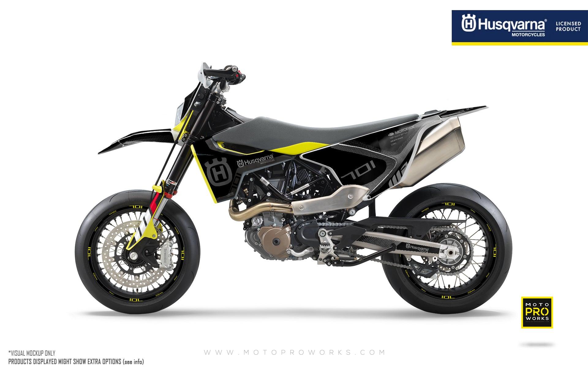 Husqvarna 701 Enduro Graphics - "RR-Tech" (Black) - MotoProWorks
