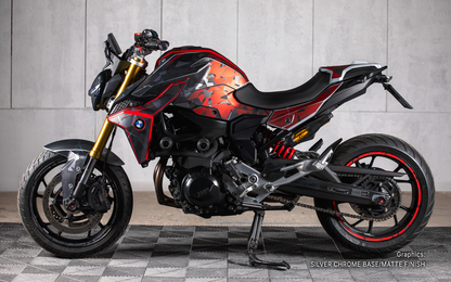 BMW F 900 R GRAPHICS - "Flake" (Black/Red) - MotoProWorks