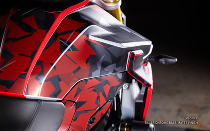 BMW F 900 R GRAPHICS - "Flake" (Black/Red) - MotoProWorks