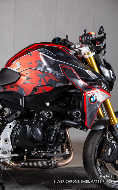 BMW F 900 R GRAPHICS - "Flake" (Black/Red) - MotoProWorks