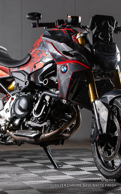 BMW F 900 R GRAPHICS - "Flake" (Black/Red) - MotoProWorks