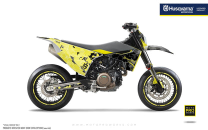 Husqvarna 701 Enduro Graphics - "Flake" (Yellow/Black) - MotoProWorks