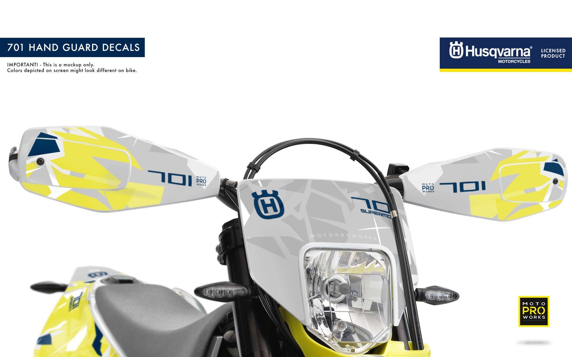 Husqvarna 701 Enduro Graphics - "Flake" (Grey/Yellow) - MotoProWorks