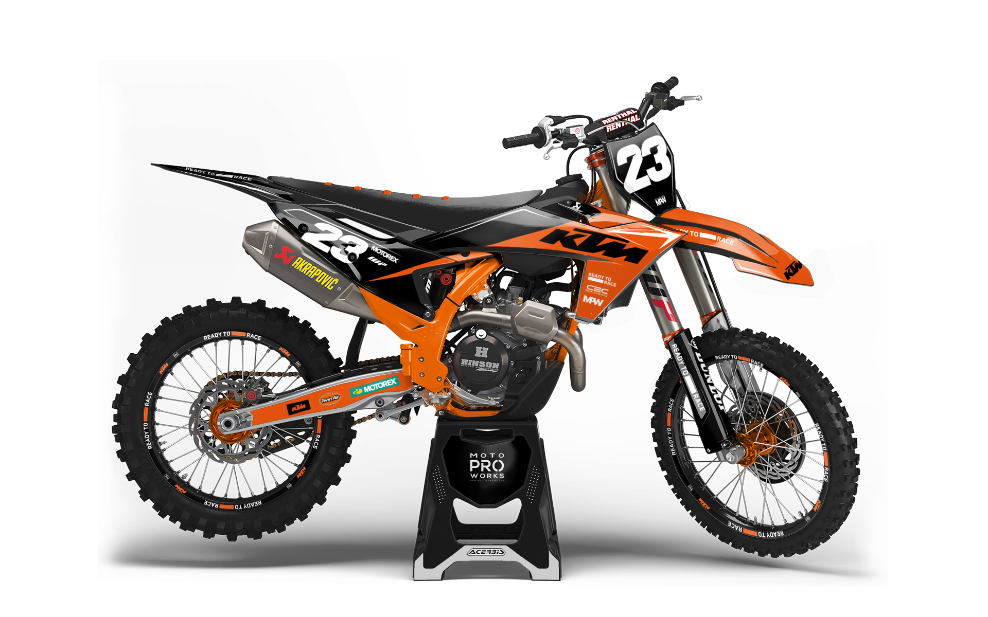 KTM SX / SX-F GRAPHICS - “Ignition” (Black/Orange) - MotoProWorks