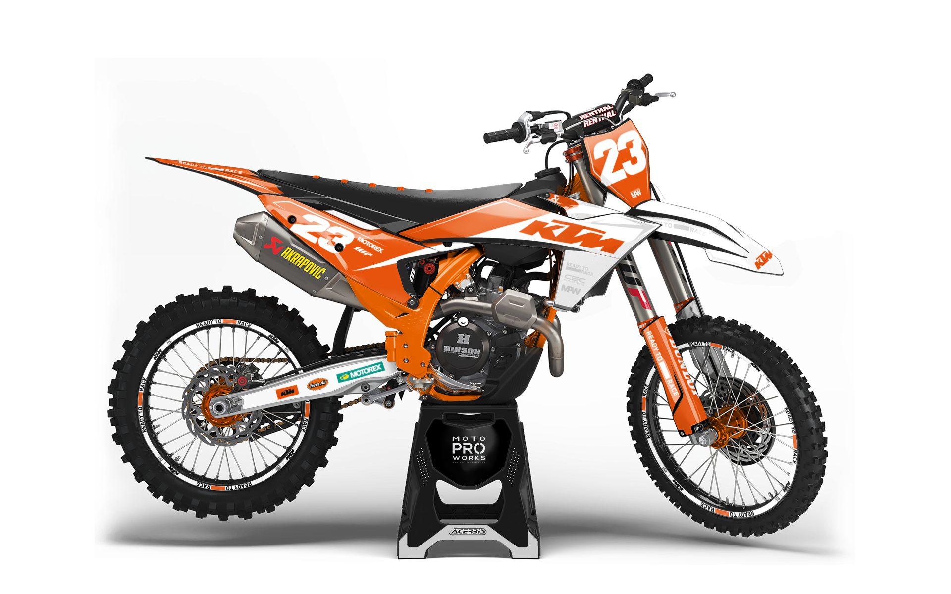 KTM XC / XC-F / XC-W GRAPHICS - “Ignition” (Orange) - MotoProWorks