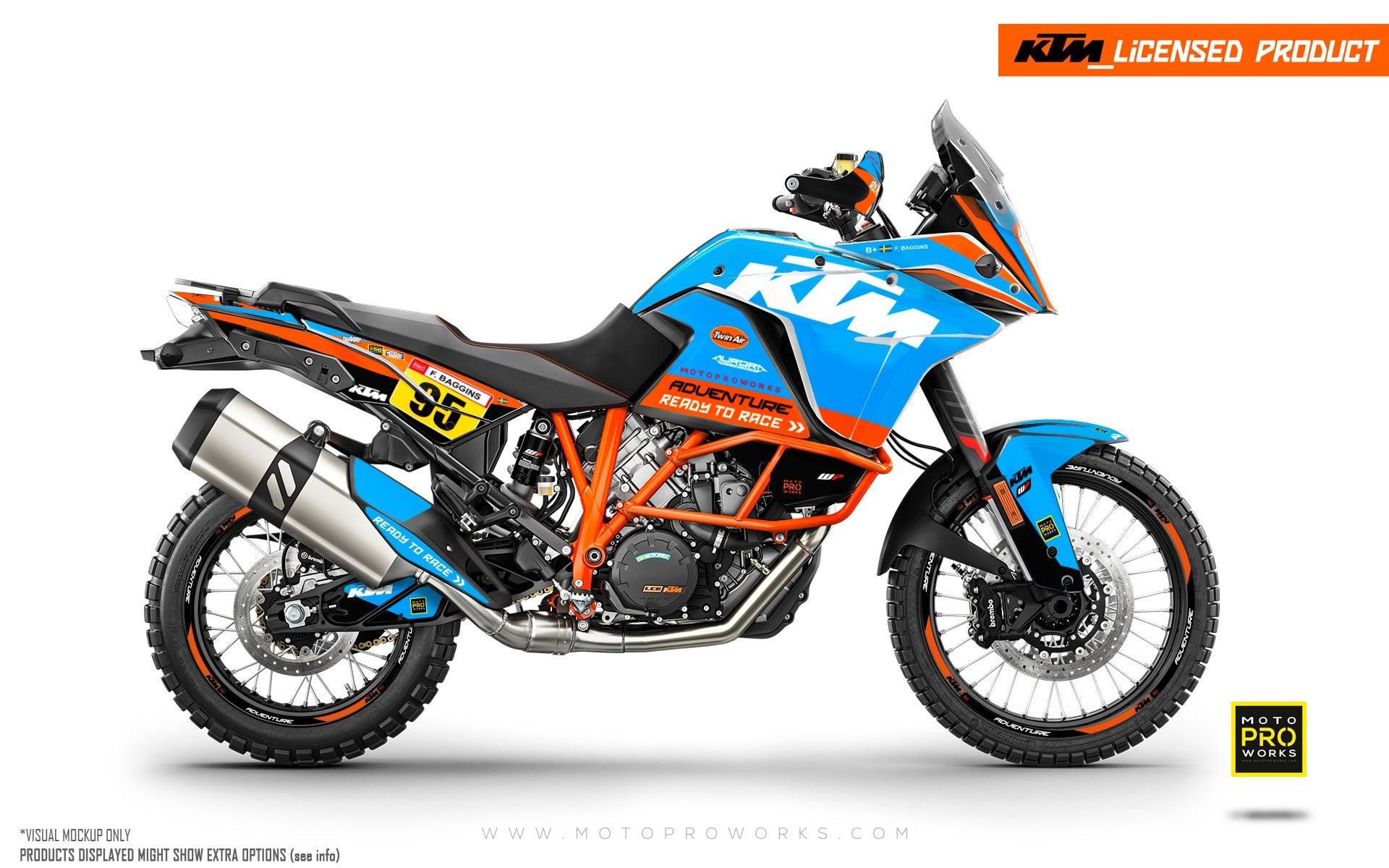 KTM 1050 Adventure GRAPHICS - "WAYPOINTER" (Ocean) - MotoProWorks