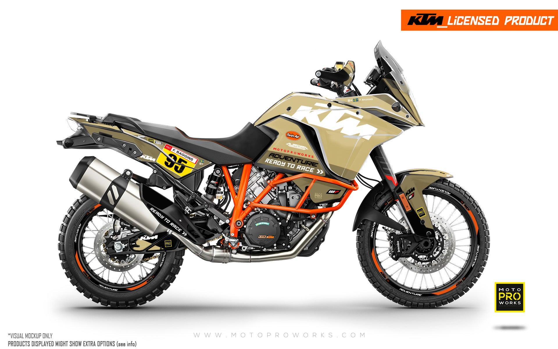 KTM 1090 Adventure GRAPHICS - "WAYPOINTER" (Sand) - MotoProWorks
